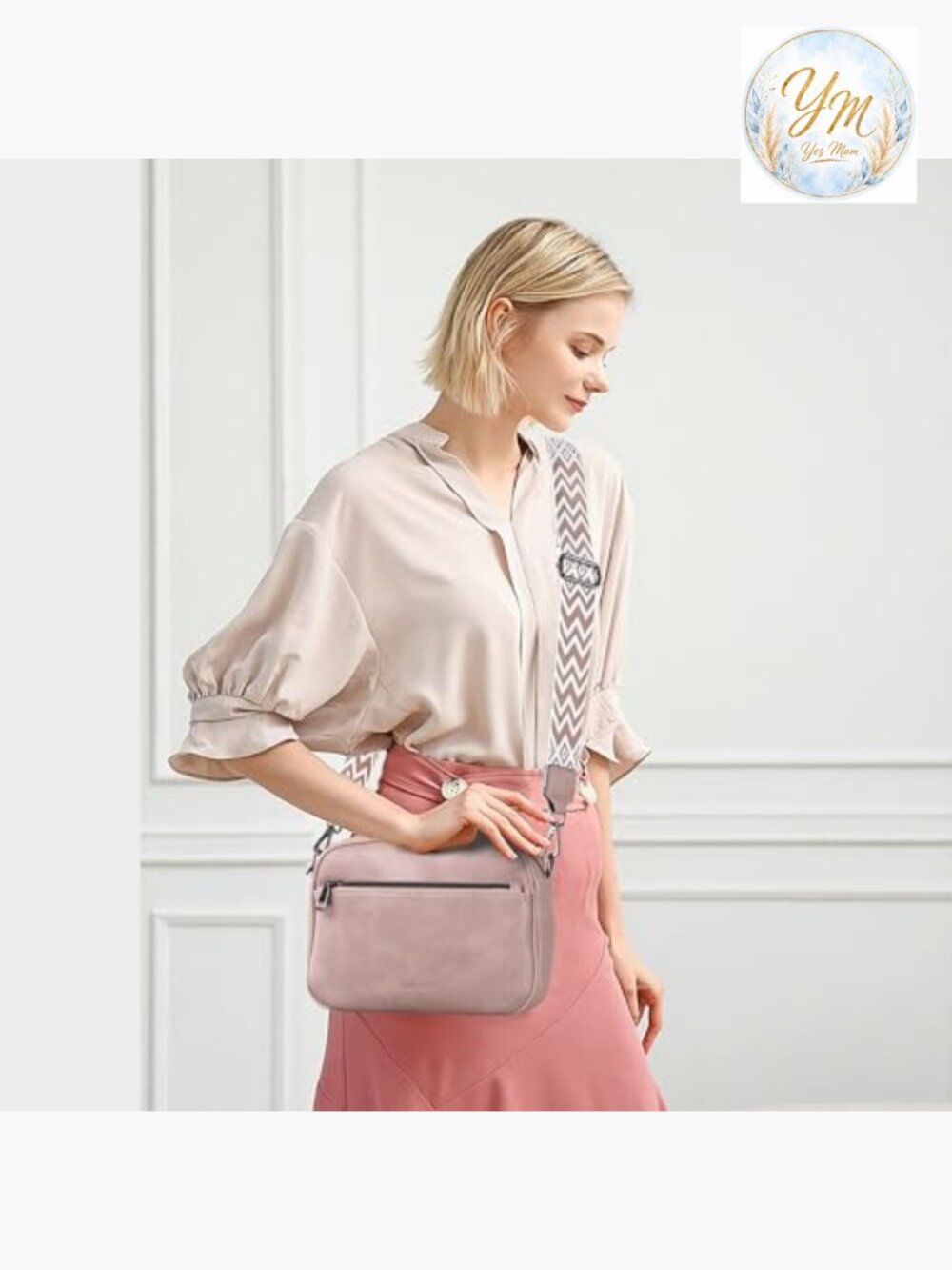 Small Vegan Leather Crossbody Bag with Adjustable Strap, Travel Handbag - Picture 2 of 7